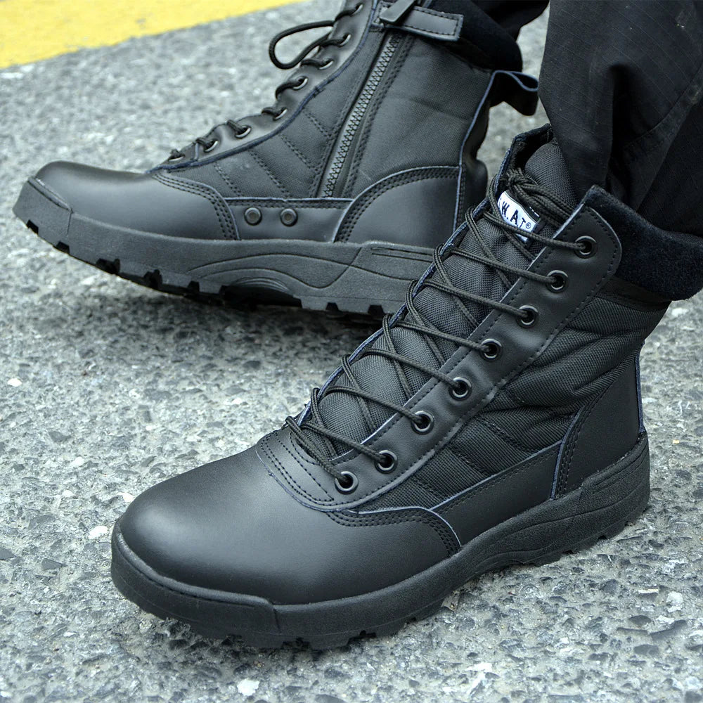 shop and buy shop and buy Black Tactical Side Zip Boots