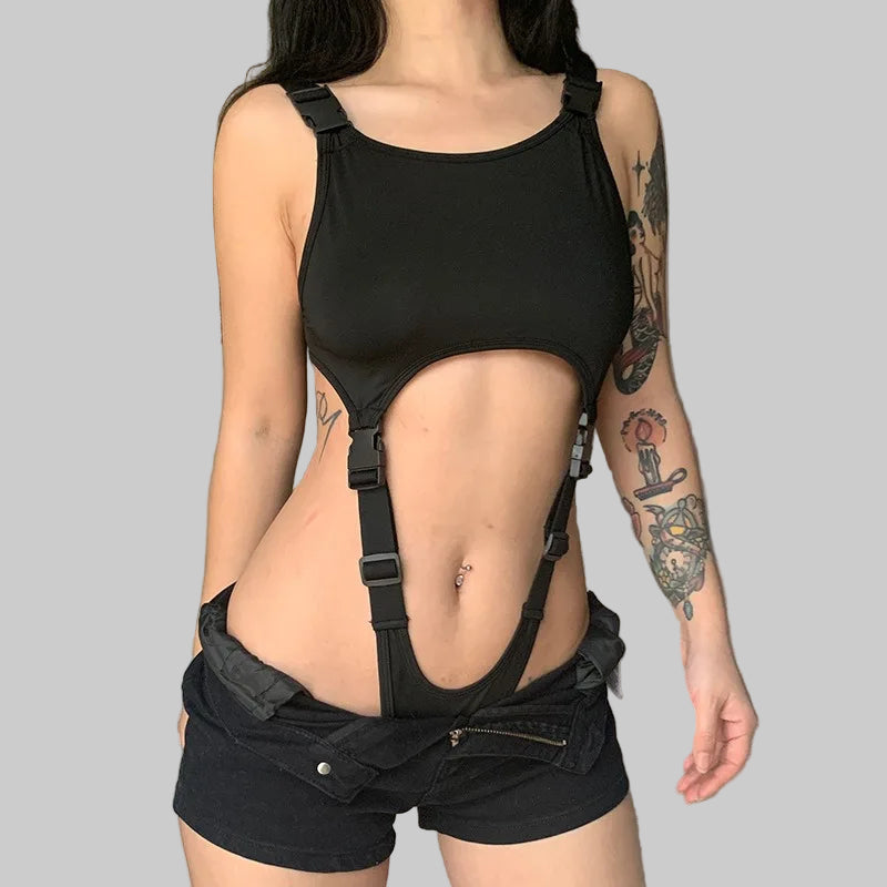 shop and buy womens Cut Out Buckle Bodysuit