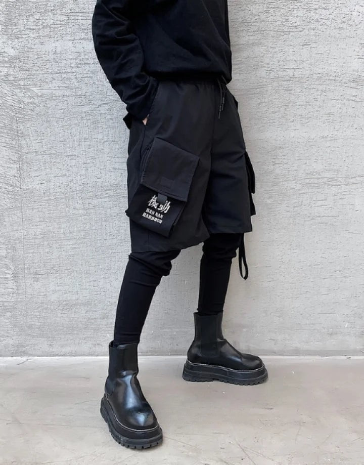 shop and buy Men's Layered Tactical Cargo Shorts