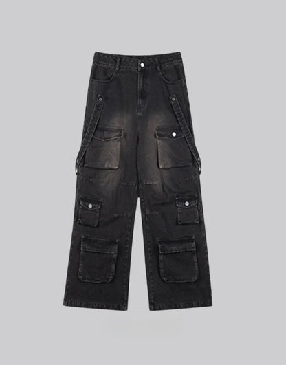 shop and buy Wide Leg Cargo Jeans