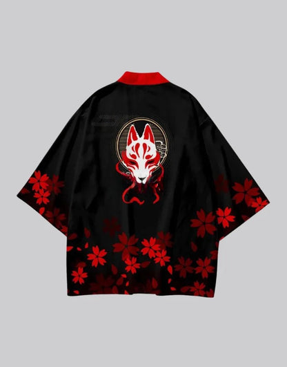 shop and buy Kitsune Fox Print Kimono