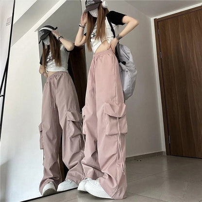shop and buy womens Loose Drawstring Cargo Bottoms