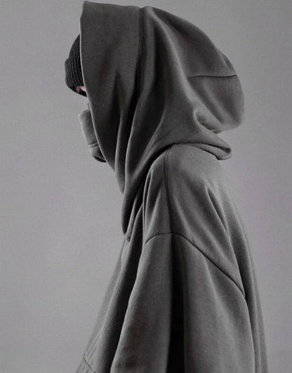 shop and buy high collar cotton hoodie