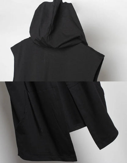 Black Sleeveless Poncho