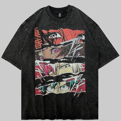 shop and buy Oversized Anime Eyes Shirt