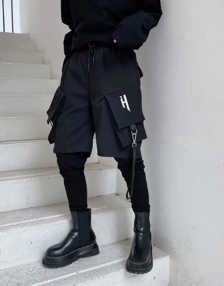 shop and buy Men's Layered Tactical Cargo Shorts