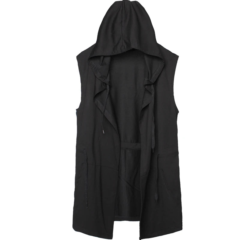 Black Sleeveless Poncho