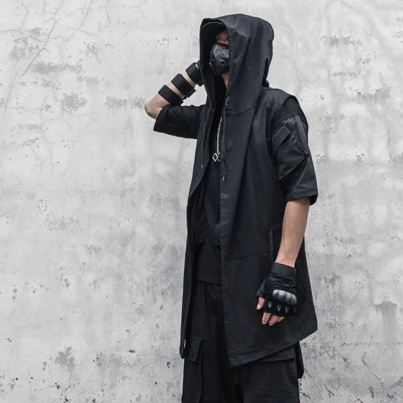Black Sleeveless Poncho