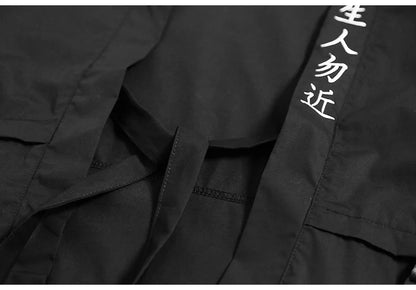 shop and buy Black Techwear Streetwear Robe Set