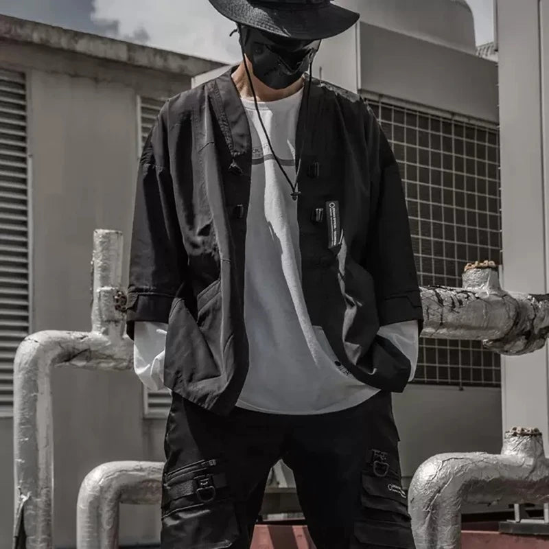 shop and Tactical Wide Sleeve Open Front Jacket