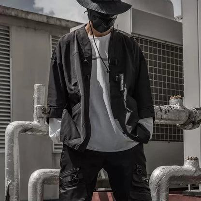 shop and Tactical Wide Sleeve Open Front Jacket