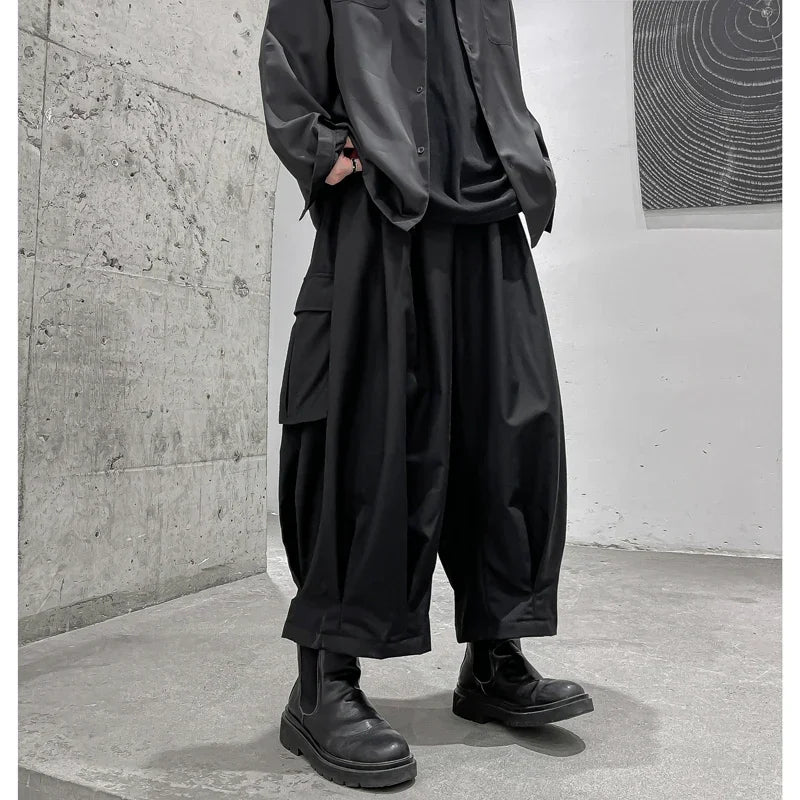 shop and buy Oversized Hakama Cargo Bottoms