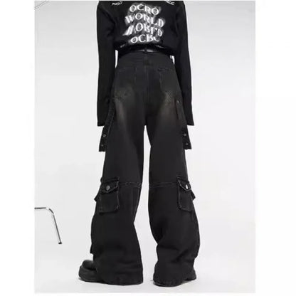 shop and buy Wide Leg Cargo Jeans