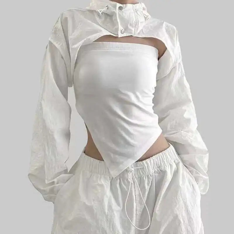 shop and buy Korean Style Stacked Shawl Jacket