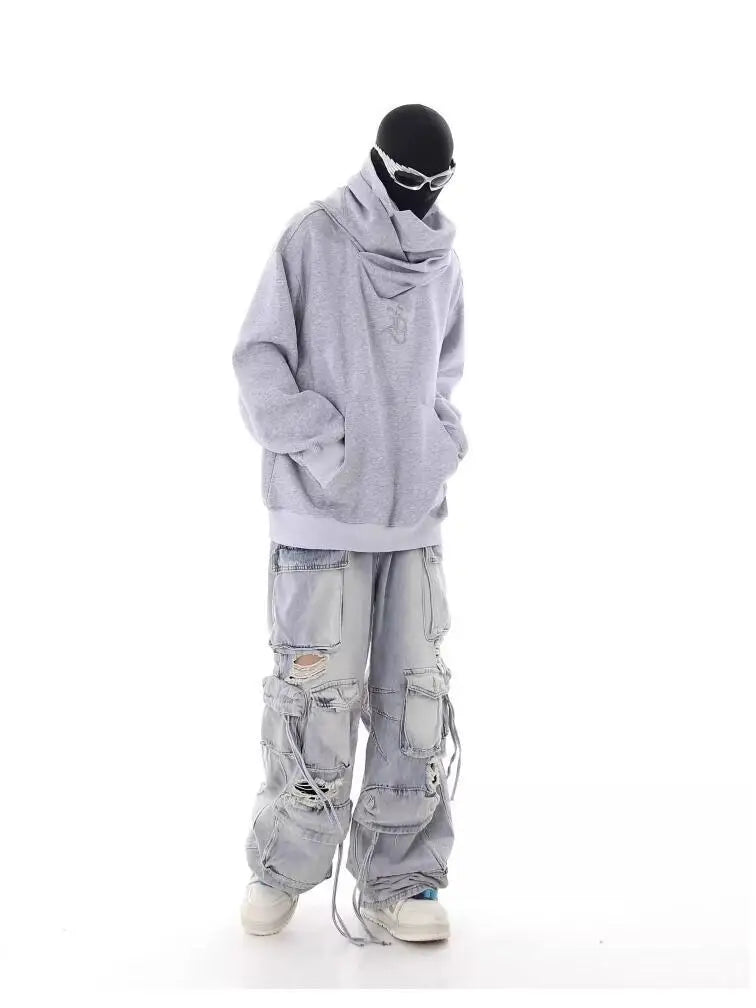 shop and buy GlitchCore Denim Baggy Jeans