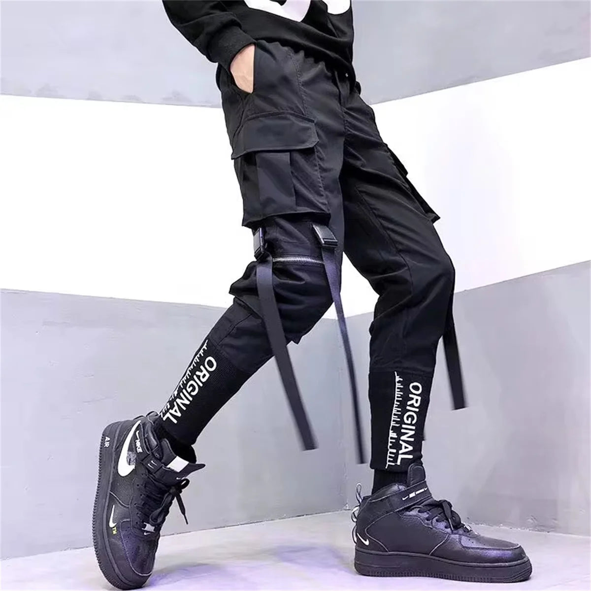 shop and buy Men’s Quick-Release Buckle Trousers
