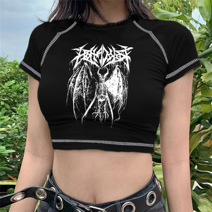 shop and buy Oblivion Angel Goth Crop Top