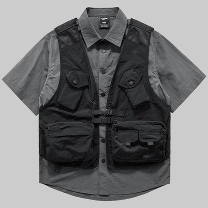 shop and buy Shadowframe Dual-Layer Two-Piece cargo Shirt