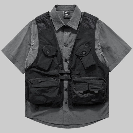 shop and buy Shadowframe Dual-Layer Two-Piece cargo Shirt