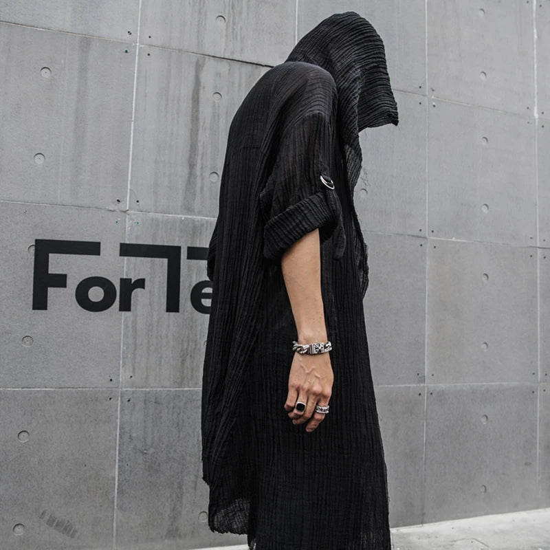 shop and buy Gothic Crinkle Fabric Cape Cloak