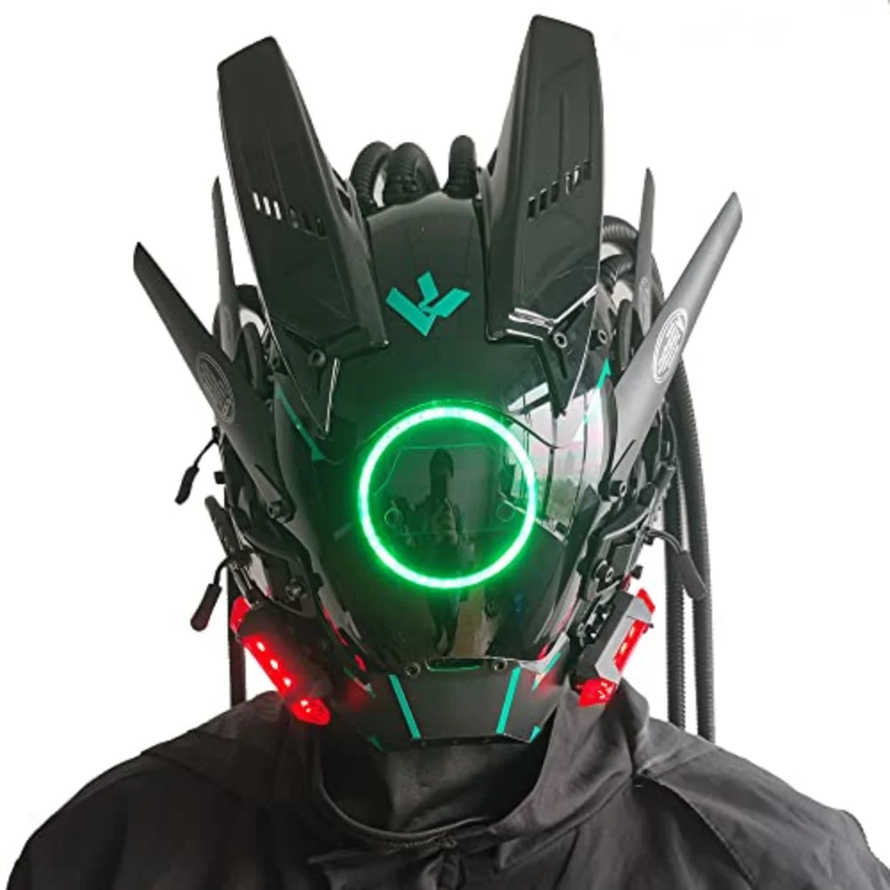 shop and buy Cyberpunk Techwear LED Mask for halloween and cosplay