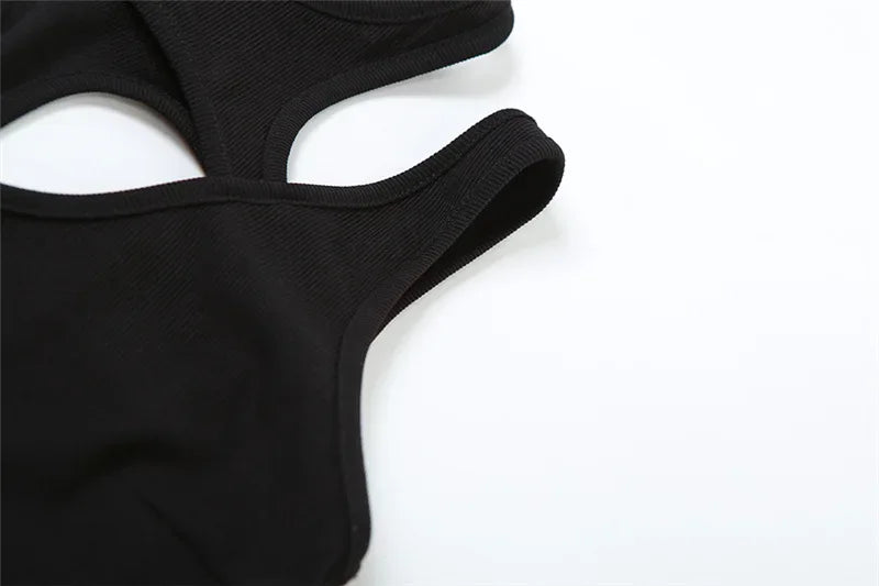 shop and buy Black Cut Out Bodysuit