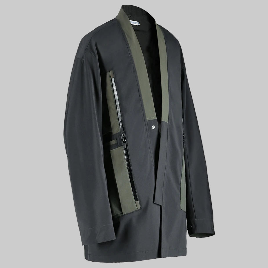 shop and buy Functional Techwear Kimono Jacket with Weather-Resistant Pockets