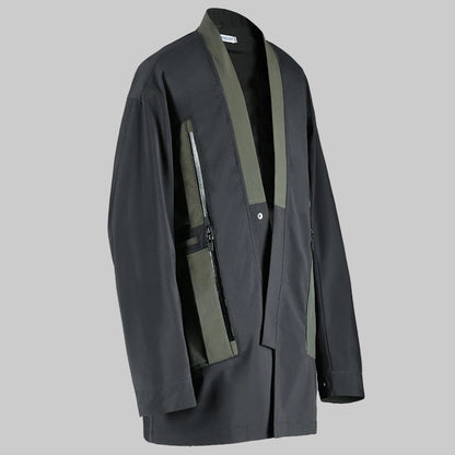 shop and buy Functional Techwear Kimono Jacket with Weather-Resistant Pockets