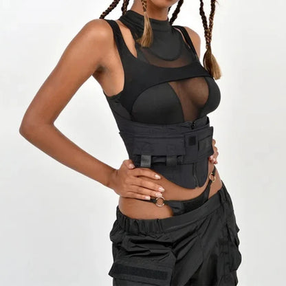 shop and buy Women's Techwear Tactical Crop Top
