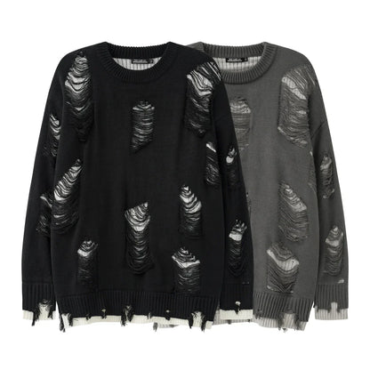 shop and buy Torn Realm Ripped Sweater 