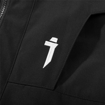 shop and buy double zip cargo longline jacket