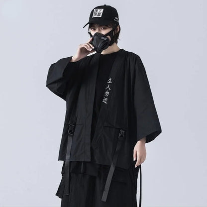 shop and buy Black Techwear Streetwear Robe Set
