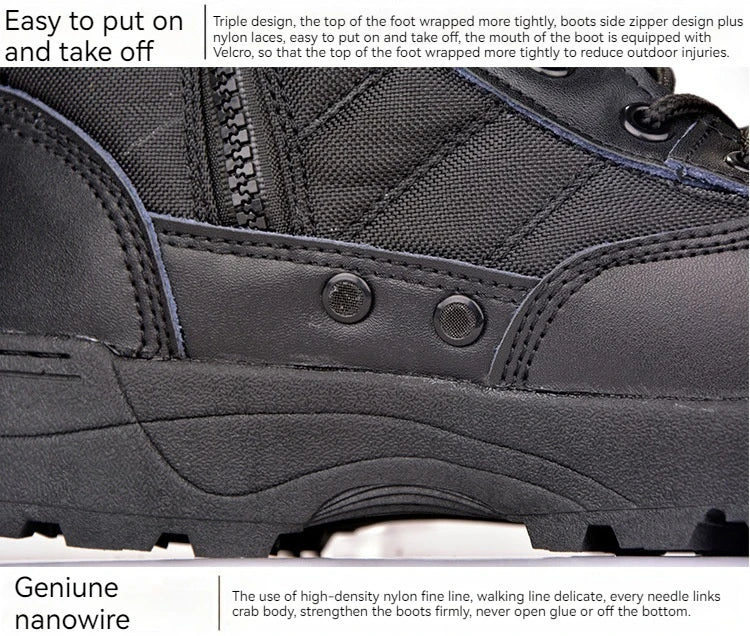 shop and buy shop and buy Black Tactical Side Zip Boots
