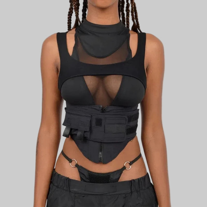 shop and buy Women's Techwear Tactical Crop Top