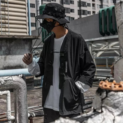 shop and Tactical Wide Sleeve Open Front Jacket
