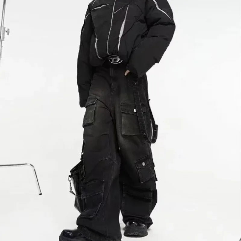 shop and buy Wide Leg Cargo Jeans