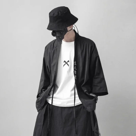 shop and buy Black Techwear Streetwear Robe Set