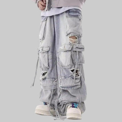 shop and buy GlitchCore Denim Baggy Jeans