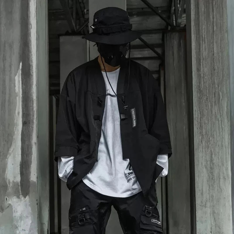 shop and Tactical Wide Sleeve Open Front Jacket