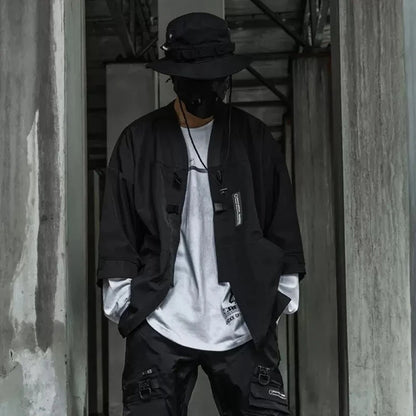 shop and Tactical Wide Sleeve Open Front Jacket