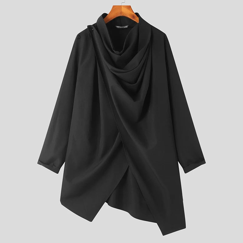 shop and buy Urban Ninja Cowl Neck Overcoat Cloak