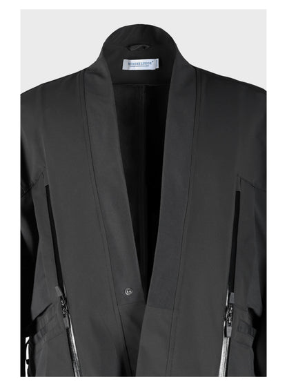shop and buy Functional Techwear Kimono Jacket with Weather-Resistant Pockets