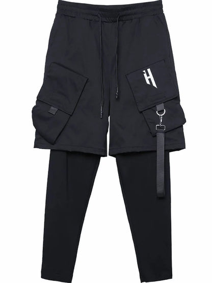 shop and buy Men's Layered Tactical Cargo Shorts