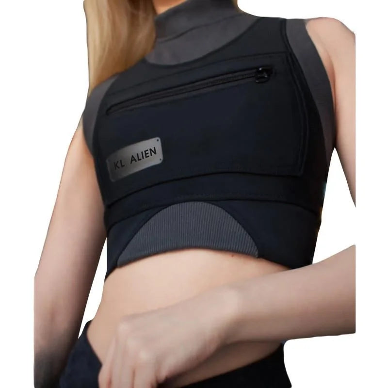 shop and buy Techwear Sleeveless Crop Top