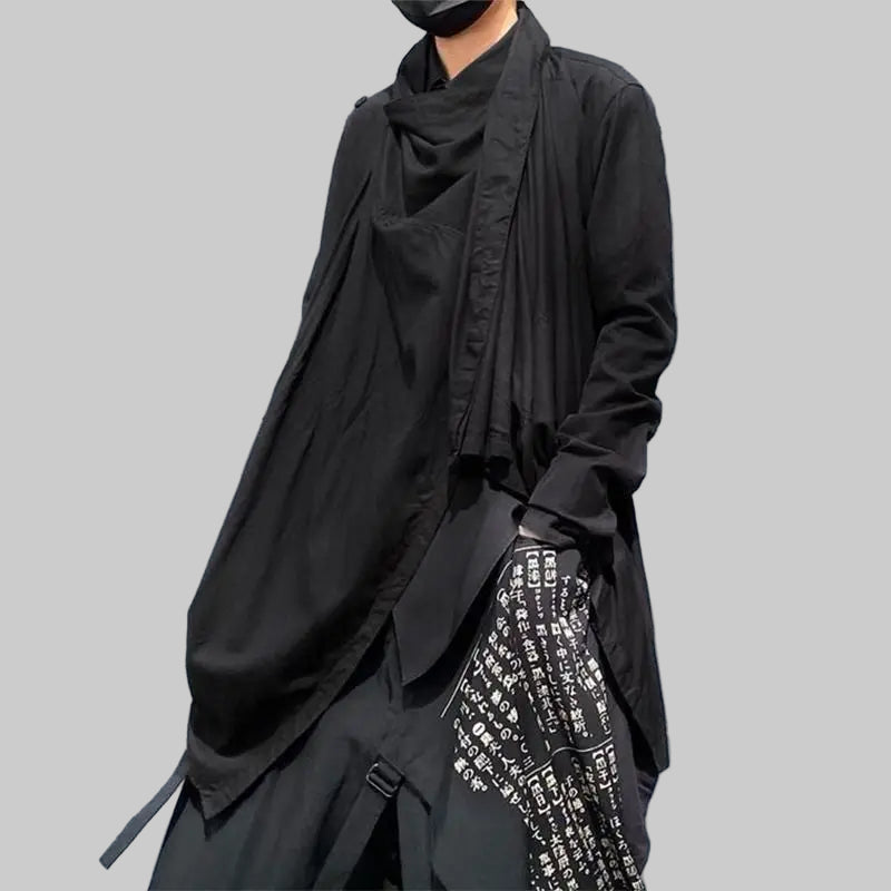shop and buy Urban Ninja Cowl Neck Overcoat Cloak