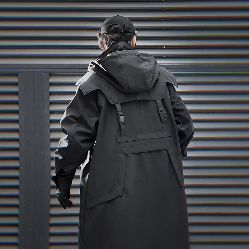 shop and buy double zip cargo longline jacket