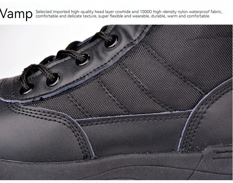 shop and buy shop and buy Black Tactical Side Zip Boots
