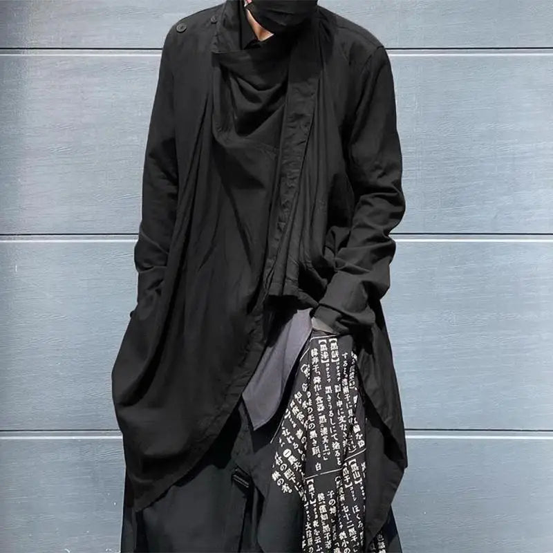 shop and buy Urban Ninja Cowl Neck Overcoat Cloak