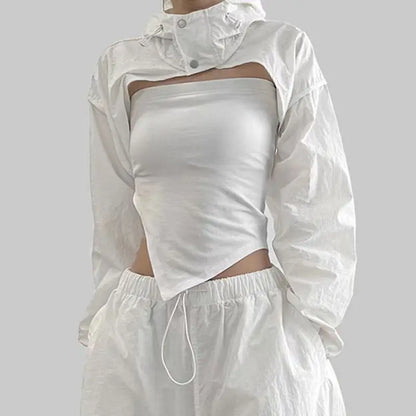 shop and buy Korean Style Stacked Shawl Jacket