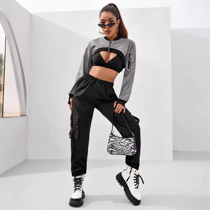 shop and buy Reflective Crop Top Jacket for women